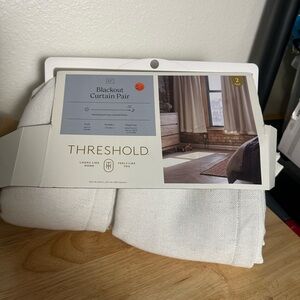 Threshold White Aruba Blackout Curtain Pair